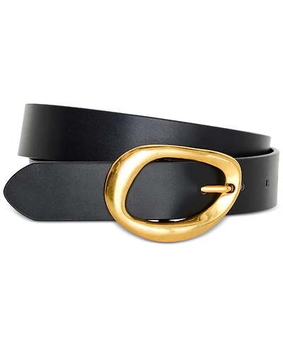 Good American Women's Classic Faux-Leather Oval Buckle Belt
