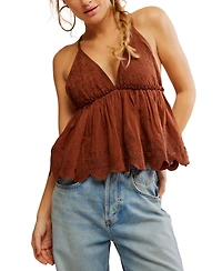 Free People Women's Sunny Days Cotton Embroidered Cami