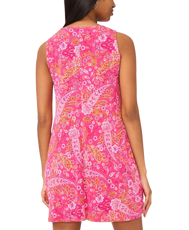Msk Petite Printed O-Ring Sleeveless Shift Dress