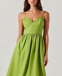 Astr the Label Women's Kaidi Embroidered Midi Dress