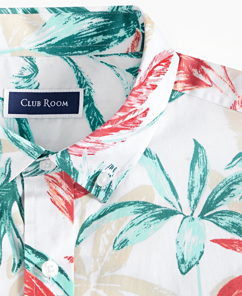 Club Room Men's Numa Regular-Fit Floral Button-Down Poplin Shirt, Exclusively at Macy's