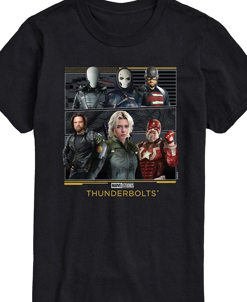 Airwaves Men's Marvel Thunderbolts Character Group Short Sleeve T-Shirt