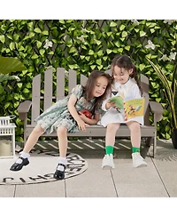 2 Person Fir Wood Adirondack Chair with High Backrest