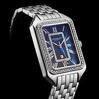 Stuhrling Lustra 32mm Rectangle Quartz Fashion Watch with Crystals