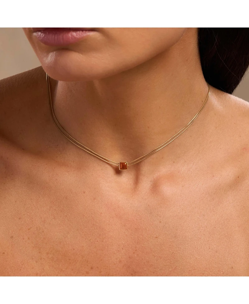 Renew & Energize Garnet Evil Eye January Birthstone Necklace