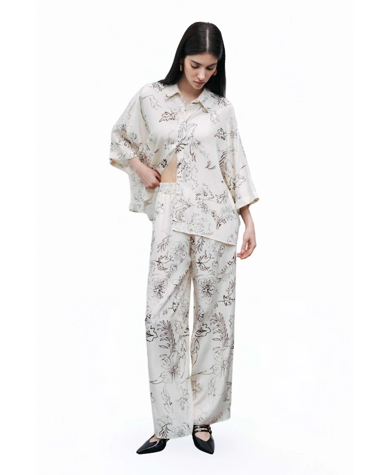 Nocturne Women's Patterned Jacquard Pants