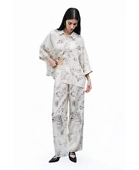 Nocturne Women's Patterned Jacquard Pants