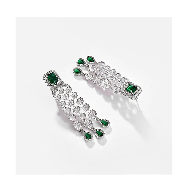 Sohi Women's Silver Plated Designer Jewellery Set