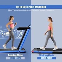 2.25HP 2 1 Folding Treadmill with App Speaker Remote Control