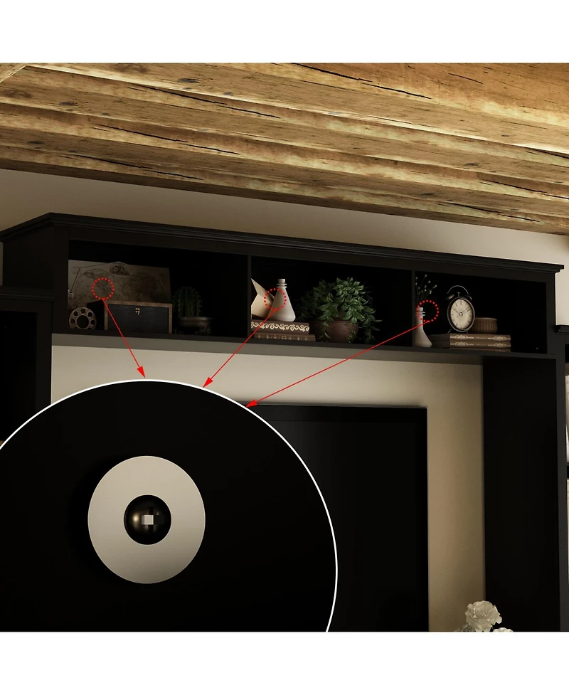 Grey Tv stand with top, left and right cabinets, multi-purpose media wooden console, entertainment center tempered glass