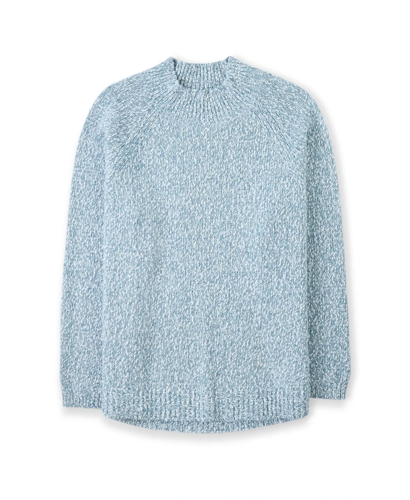 Celtic & Co. Women's Merino Cotton Slouch Funnel Neck Sweater