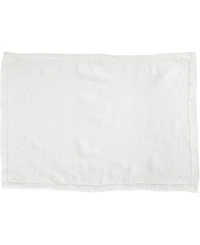 Saro Lifestyle Stonewashed Overlock Linen Edge Placemats, 14" x 20"