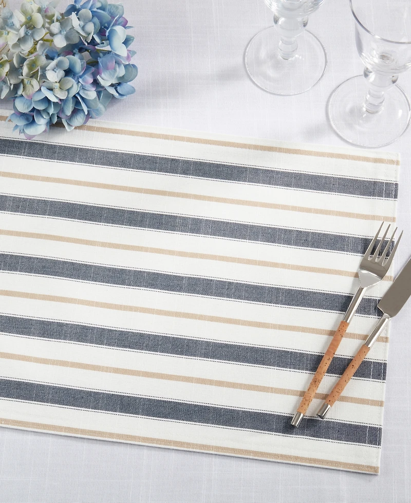 Saro Lifestyle Modern Striped Placemats, 13" x 19"