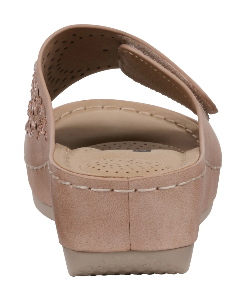 Gc Shoes Women's Adrina Embellished Wedge Sandals