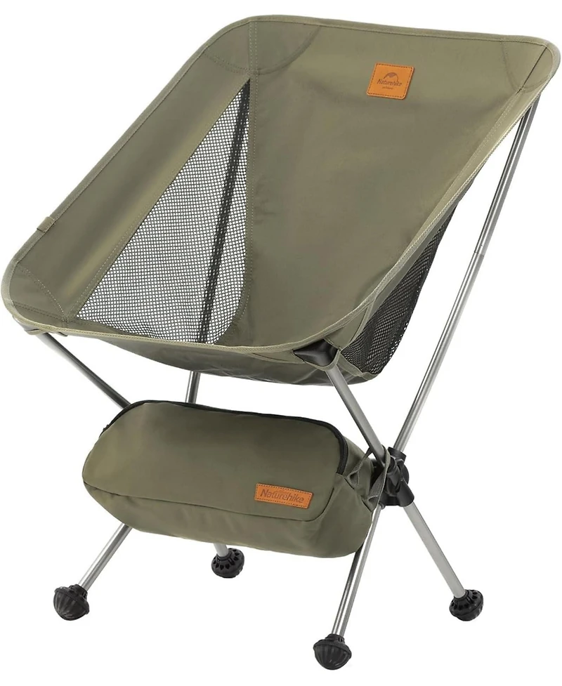 Naturehike Ultralight Camping Chair, Portable Backpacking Chair with Storage Bag & Anti-Sinking Feet, Compact Collapsible Camp