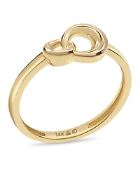 Devata Love Knot Ring in 14K Gold, Size 7, approx. 1.9 grams.