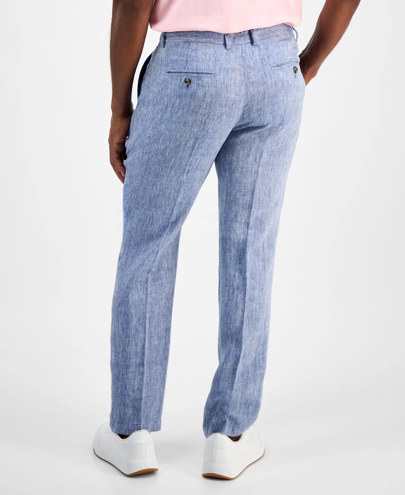 Club Room Men's Linen Cross-Dye Pants, Created for Macy's