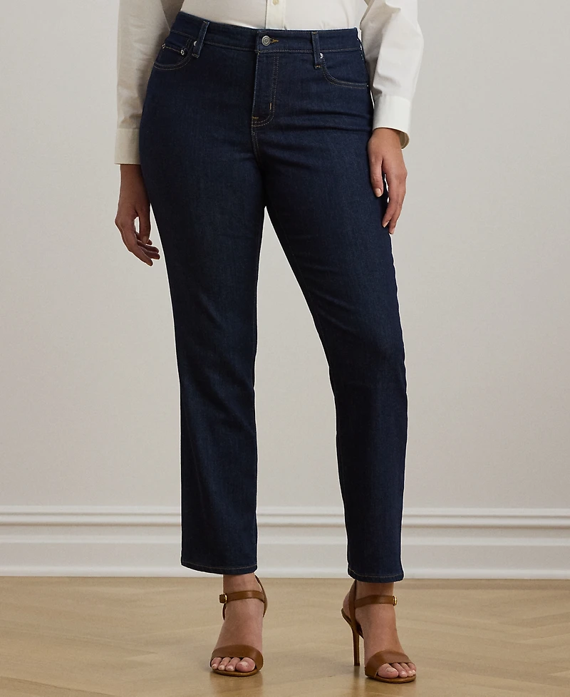 Lauren Ralph Plus-Size Mid-Rise Straight Jean