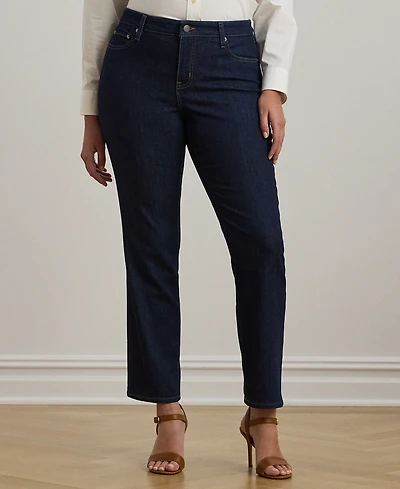 Lauren Ralph Plus-Size Mid-Rise Straight Jean
