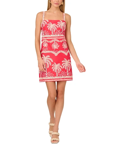 Adrianna by Papell Women's Palm-Print Shift Dress