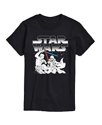 Airwaves Men's Star Wars Luke Darth Fight Short Sleeve T-Shirt