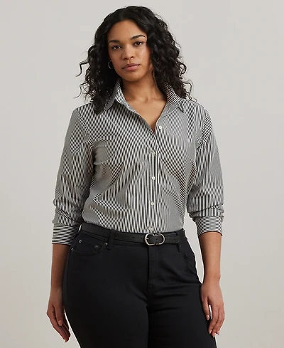 Lauren Ralph Plus-Size Easy Care Cotton Shirt