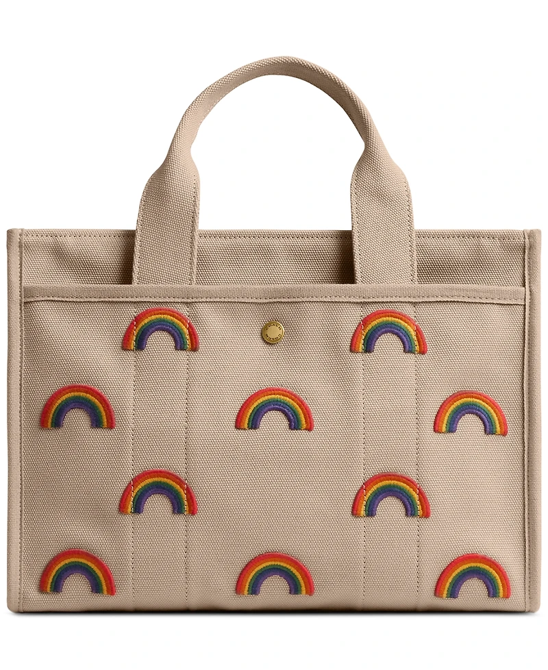 Coach Cargo Tote Bag With Rainbow