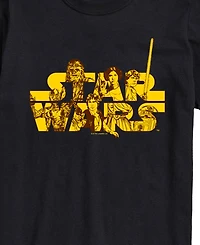 Airwaves Men's Star Wars Character Logo Short Sleeve T-Shirt