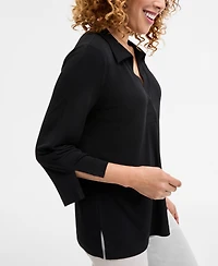 Jm Collection Petite Johnny-Collar Tunic, Exclusively at Macy's