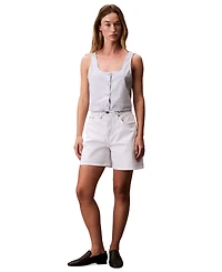 Calvin Klein Jeans Women's Drawstring-Hem Cropped Tank Top