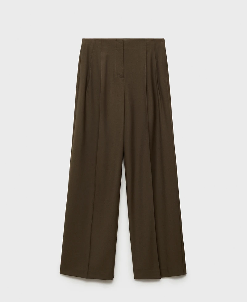 Mango Women's Wide Leg Suit Pants