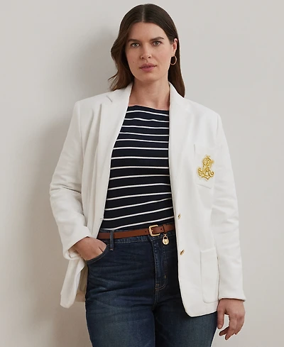 Lauren Ralph Plus Bullion Jacquard Blazer
