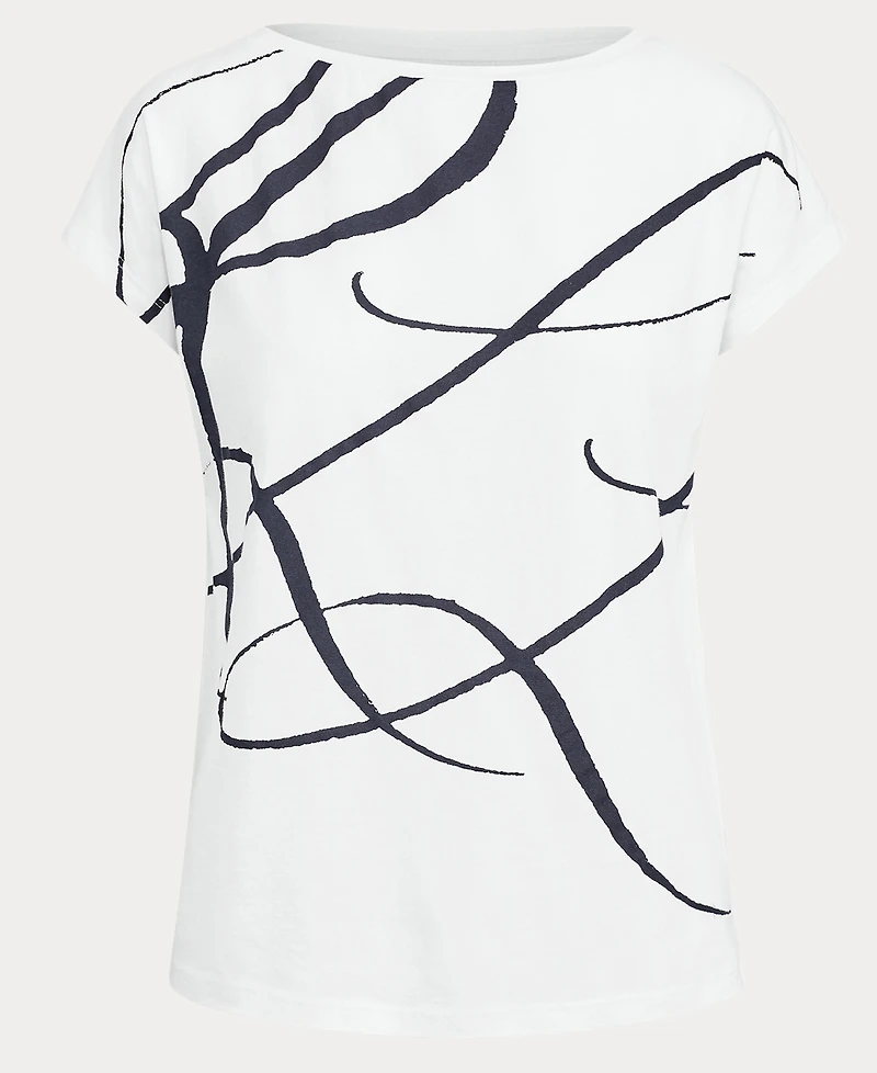 Lauren Ralph Logo-Print Short-Sleeve Top