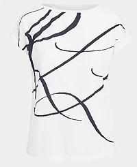 Lauren Ralph Logo-Print Short-Sleeve Top