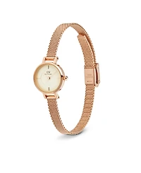 Daniel Wellington Unisex Analog Rose Gold-Tone Stainless Steel Watch, 19mm