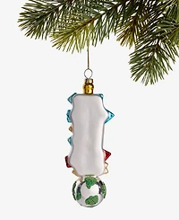 Holiday Lane Around the World Glass Locations Sign Ornament, Macy's Exclusive