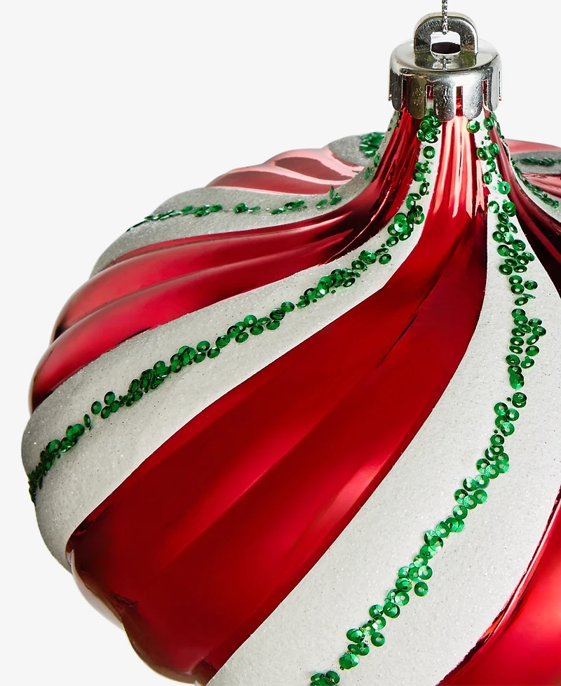 Holiday Lane Christmas Cheer Swirl Onion Ornament, Macy's Exclusive