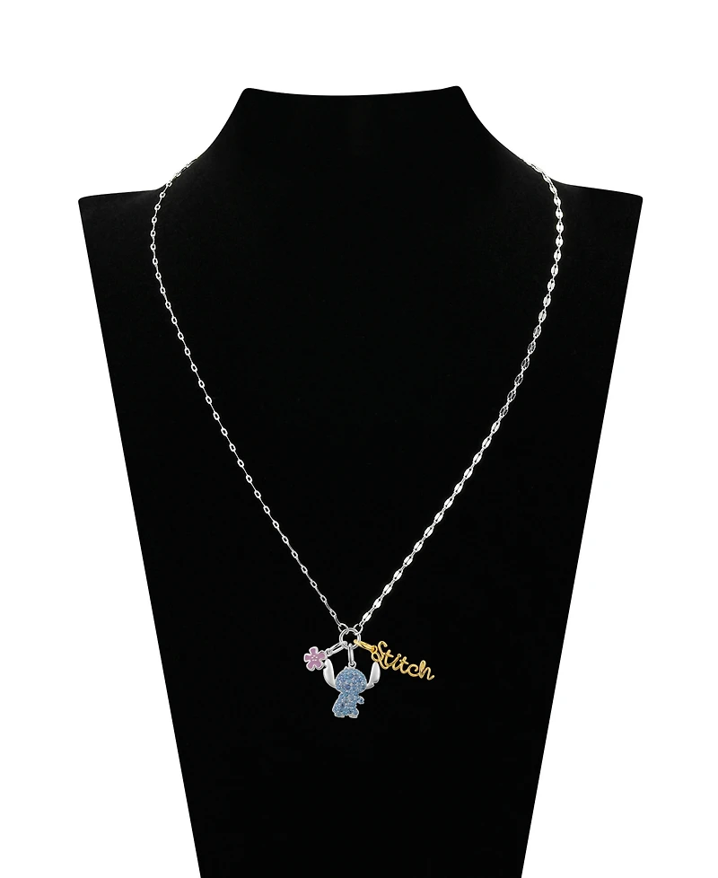 Disney Cubic Zirconia Lilo and Stitch Pendant Necklace