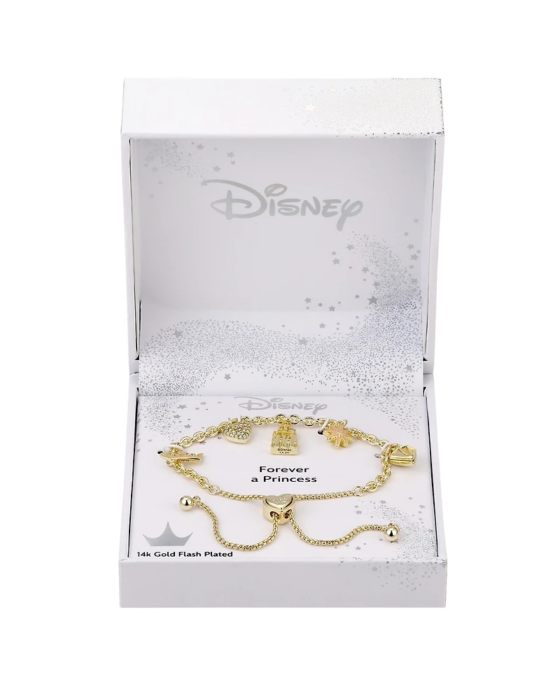 Disney Cubic Zirconia and Crystal Princess Bolo Bracelet