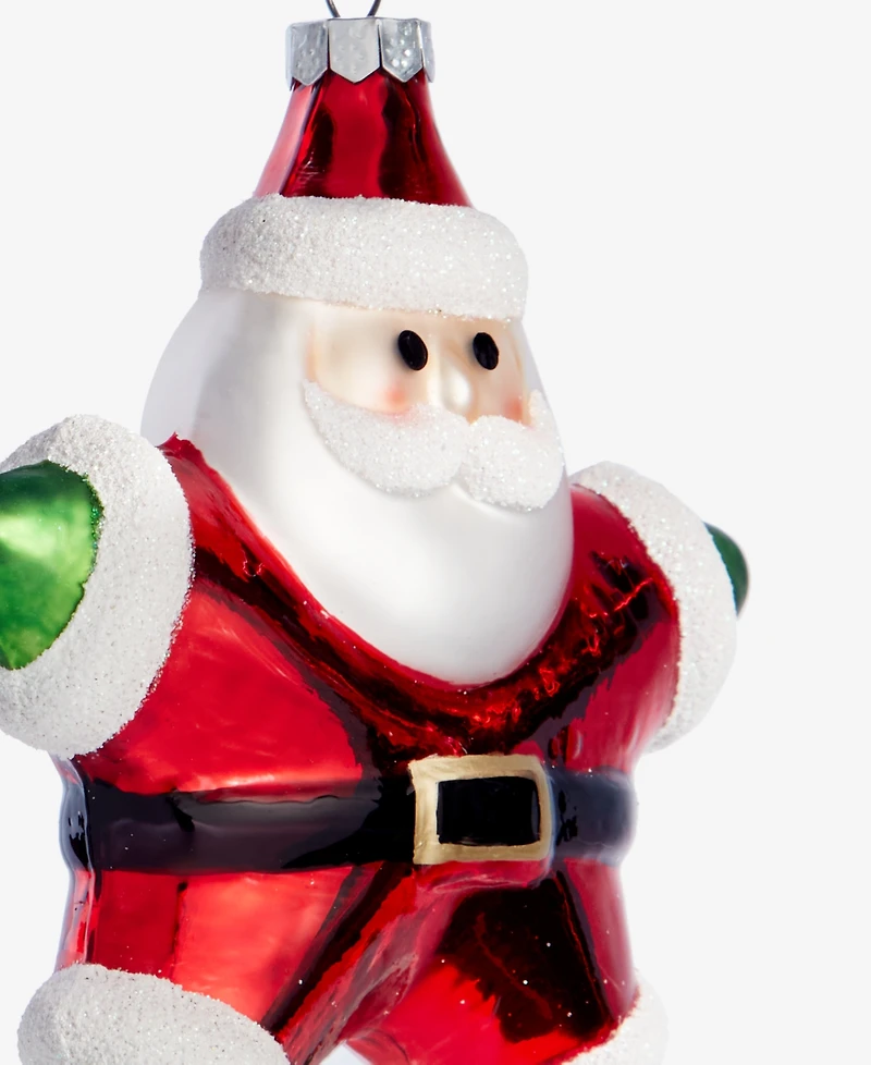 Holiday Lane Christmas Cheer Santa Star Ornament, Macy's Exclusive