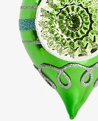 Holiday Lane Enchanted Emerald Green Reflector Finial Ornament, Macy's Exclusive
