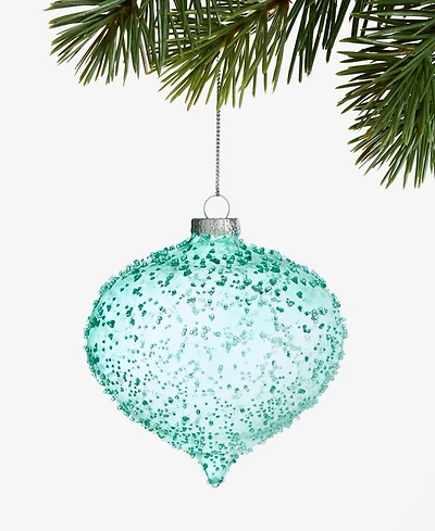 Holiday Lane Enchanted Emerald Green Dotted Onion Ornament, Macy's Exclusive