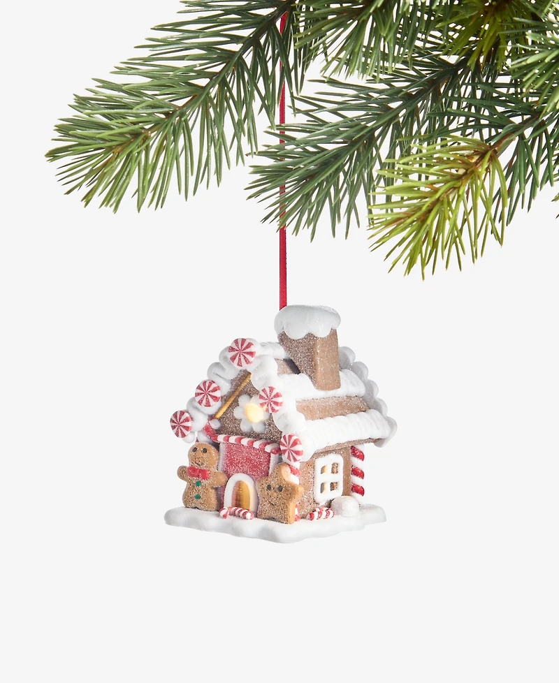 Holiday Lane Gingerbread Village Light-Up Gingerbread House Ornament, Macy's Exclusive