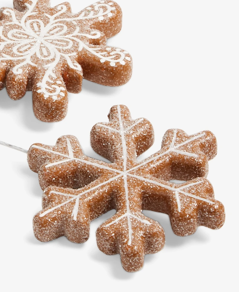 Holiday Lane Gingerbread Village Snowflake Pick Ornament, Macy's Exclusive