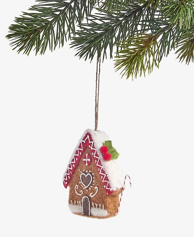 Holiday Lane Gingerbread Village Felted House Ornament, Macy's Exclusive