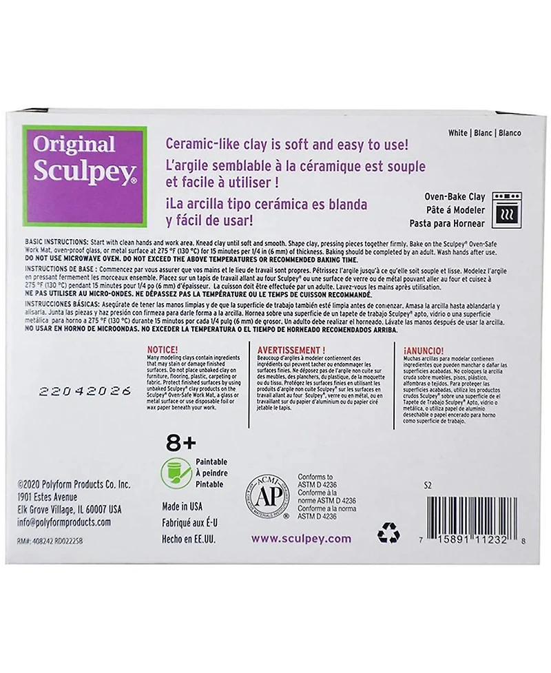 Original Sculpey Clay: White