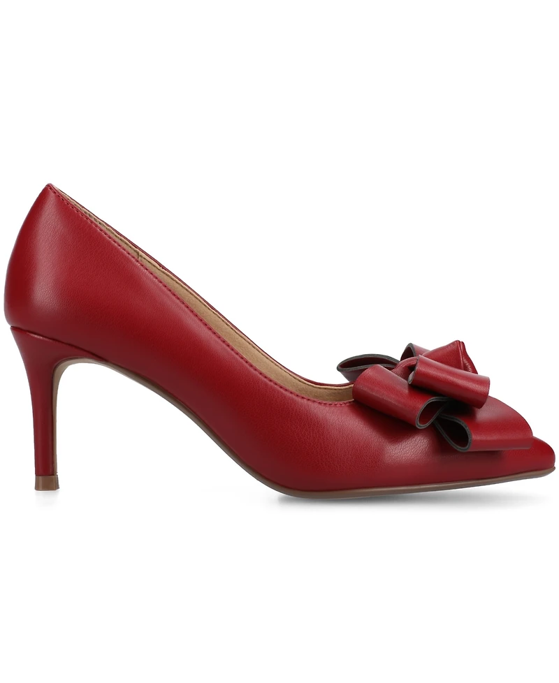 Journee Collection Women's Crystol Velvet Pumps