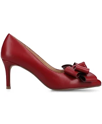 Journee Collection Women's Crystol Velvet Pumps