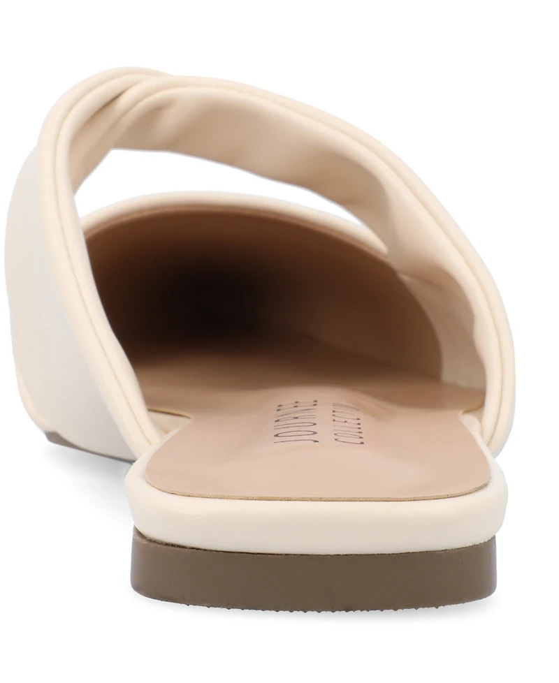 Journee Collection Women's Enniss Twist Cutout Pointed Toe Mules