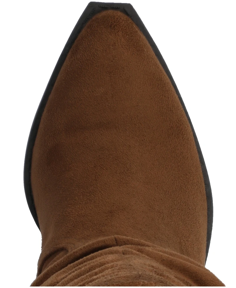 Journee Collection Women's Kaleah Pointed Toe Comfort Slouchy Boots